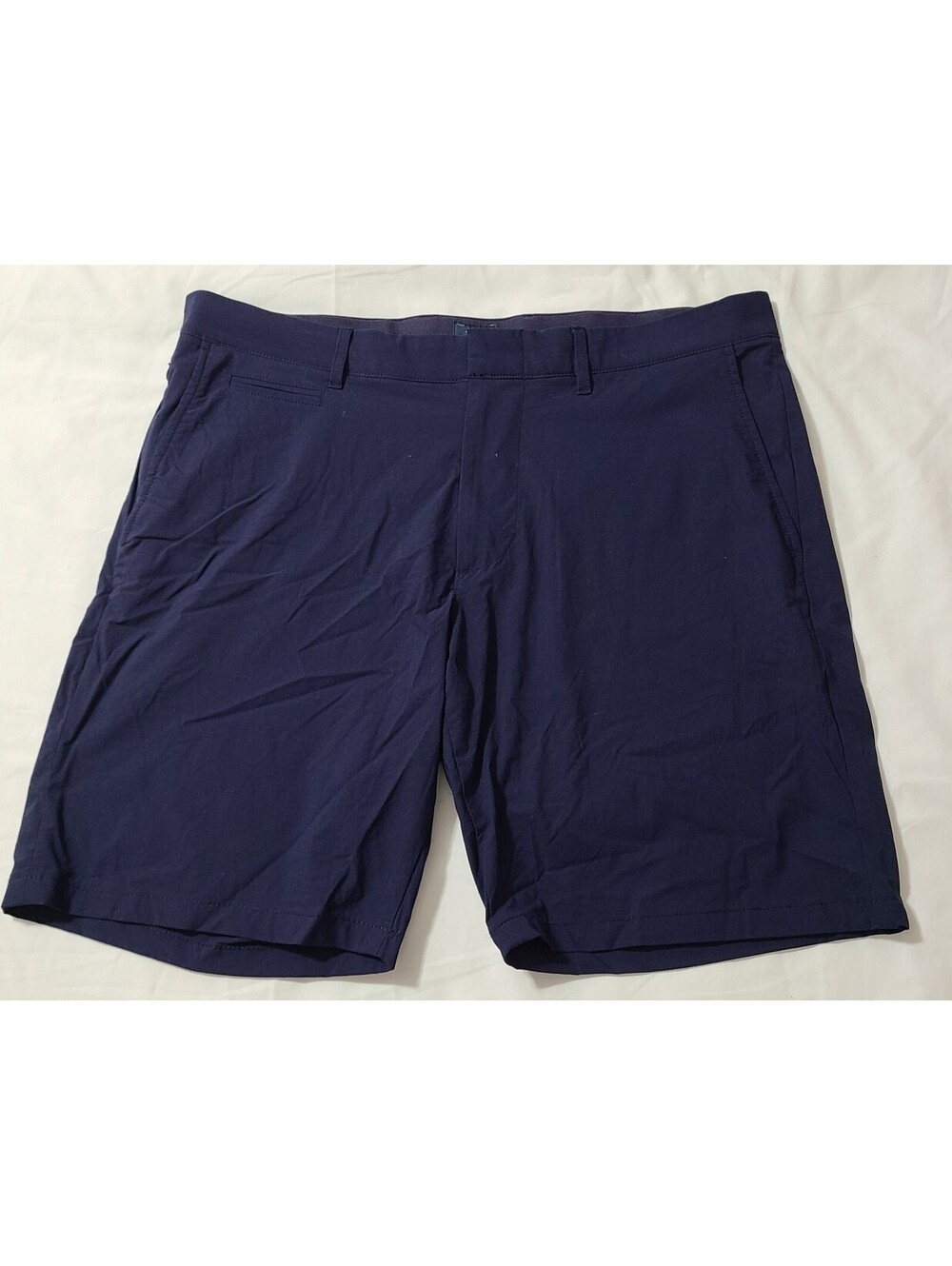 J Crew Tech Shorts Mens Sz 36 Large Navy Blue Performance Golf Tennis Summer EUC